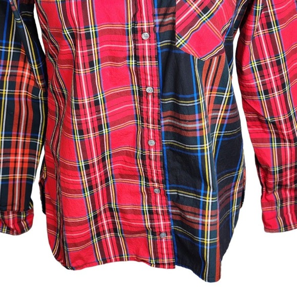 J. Crew Classic Fit Button Up Shirt Mixed Stewart Tartan Plaid Women's Size 6 - Picture 5 of 15